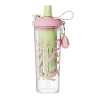 Summer new high appearance level plastic cup, simple and portable large-capacity double drinking cup for girls, high-temperature resistant straw cup Item Picture